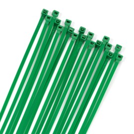 XINGO 100PCS Heavy Duty Cable Zip Ties, 8 inch Green Nylon, 50 Pounds Tensile Strength, Self-Locking