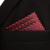 shlax&wing Men's Pocket Square Handkerchief Plaids Red Maroon Burgundy 12.6"