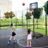 Adjustable Height Portable Basketball Hoop with Wheels 4.3-8.2 Feet Court