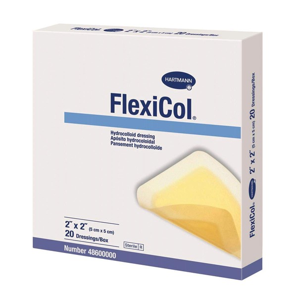 Flexicol Hydrocolloid Dressing 2" X 2", 20/Bx