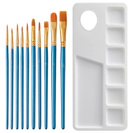 EUSTACE Paint Brushes Watercolor Brushes Face Brush Set Oil Painting Acrylic Paint Brushes Art Paint Brush Set Art Paint Supplies Brushes Drawing Brushes Round Brushes Flat Brush Round Brush Flat