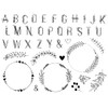 Aladine - 39 Alphabet Stamps & Crowns with Black Ink