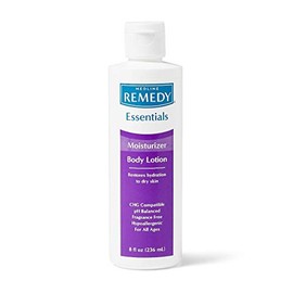 Medline Remedy Essentials Moisturizing Body Lotion, Unscented, 8-oz Flip-Top Bottle