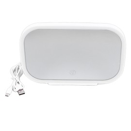 Car Sun Visor Mirror White LED Lighting Portable Compact Rearview Sun Shading Cosmetic Mirror for Car