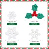 150pcs Miniature Christmas Decorations, Including 100 Tiny Holly Leaves Berries