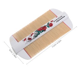 NOLITOY Bamboo Fine Tooth Dandruff Comb for Pets Gentle Scalp Massage Tool Portable Grooming Brush for Thick Wet Hair for Travel Daily Use