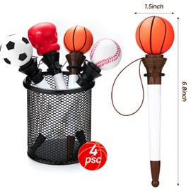 DIUDIU CAT Fun Ballpoint Pen Set for Sports Fans, Football, Baseball, Basketball, Boxing, Ideal for Birthday Parties, Awards and Party Favors