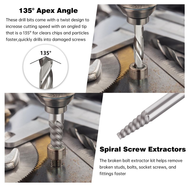 Valkynos 26 Pcs Bolt Extractor Kit and Left Hand Drill