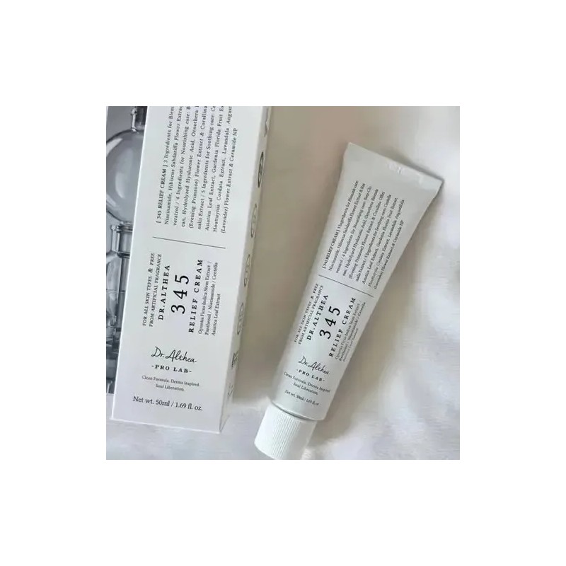 345 Relief Cream, Crema Hidratante Facial Coreana, 345