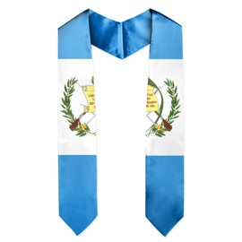 Guatemala Flag Embroidered Graduation Stole, Flag Graduation Sash Class of 2025, Adult Unisex Sashes and Stoles 75" in Length