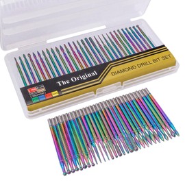 Gasea 30Pcs 3/32 Inch Diamond Nail Drill Bit Set, Professional Carbide Safety Drill Bits for Acrylic Gel Nails Cuticle Manicure Pedicure, Rainbow