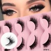 Uytrrsvd 5 Pairs 3D Faux Mink Lashes - Dramatic Cat
