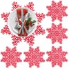 Snowflake Place Mats Set of 6, PVC Christmas Place Mats