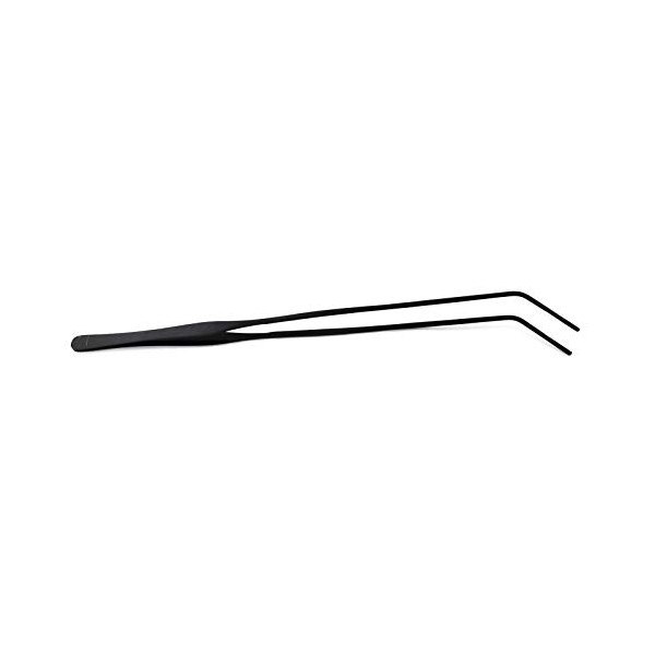 15 inch Black Curved Aquarium Tweezers Stainless Steel Curved Tweezer