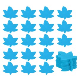 PATIKIL 4 Inch Carpet Spot Markers, 50Pcs Leaf Shape Floor Dots Markers Carpet Spots for Classroom Decoration Elementary Preschool Supplies, Light Blue