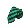 Black And Green Striped Tie for Mens Formal Silk Neck