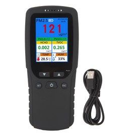 Air Quality Monitor 2.8inch LCD Screen PM2.5 1.0 10 HCHO TVOC Temperature Humidity Tester for Home
