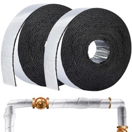 Insulation Channel Insulation for Wrapping, 2 Inch Wide x 32.8 Ft Pipe Insulation for Winding, Insulation Heating Pipes Wrapping, Pipe Wrapping, Pipe Insulation Film, Insulation Tape with Foam (2