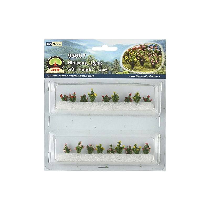Hibiscus, HO-Scale. 18pk
