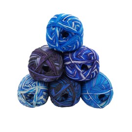 Comfort Colour Sock Wool 4-Ply – Colour Set 6 x 100 g – 420 m Running Length – Multicoloured Colourful Gradient Sock Yarn Set 521