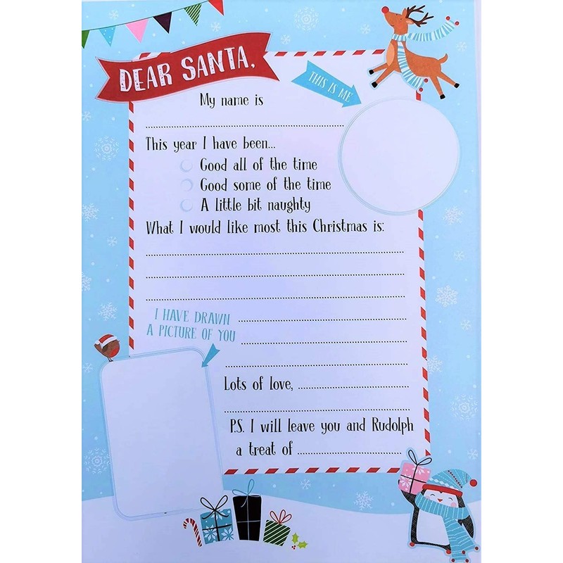 (2 Pack) Letter to Santa Kit: Santa Letter, Stickers, Thank