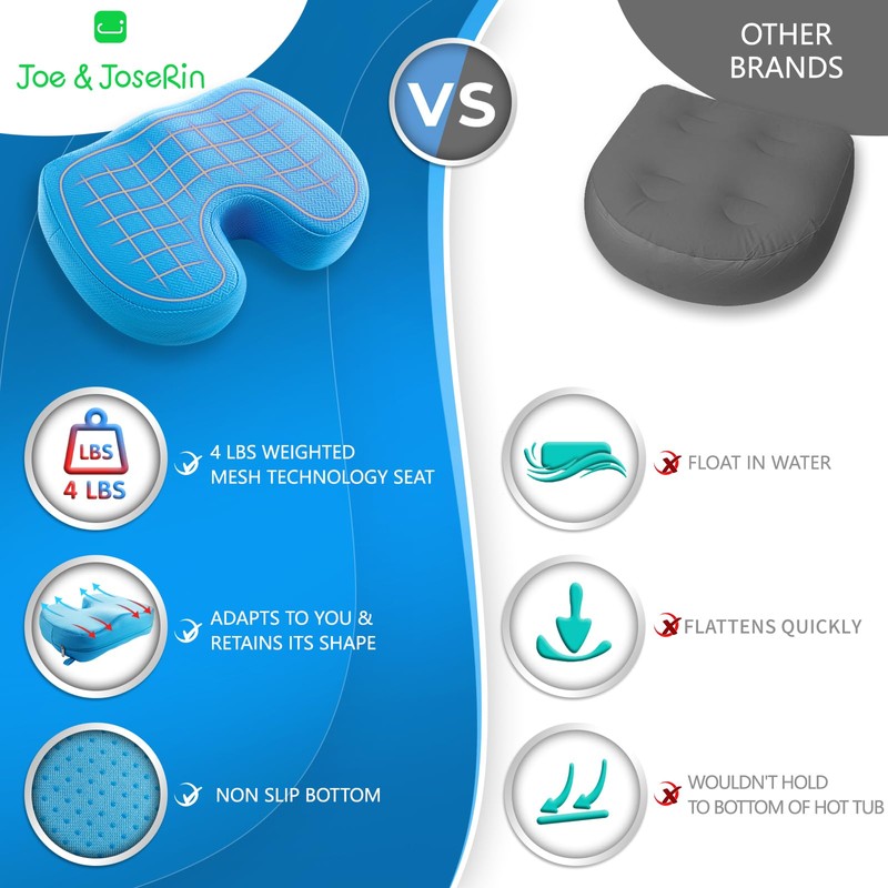 Joe & JoseRin Weighted Hot Tub Booster Seat, 15 x