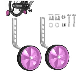 Stabilisers for Childs Bike, 2 Pack Training Wheels for Kids Bike Stabilisers for Kids Bike 12 14 16 18 20 Inch Single Speed Bike, Pink Kids Stabilisers for Bikes, Heavy Duty Kids Bicycle Stabilisers