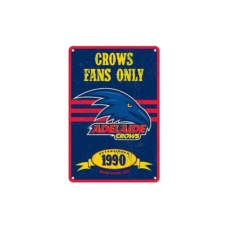 Adelaide Crows AFL Footy Retro Metal Sign
