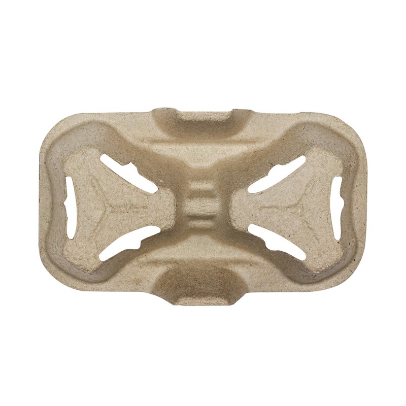 Karat C5001 Molded Fiber 2 Cup Holder for 8oz to
