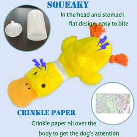 AIMETING No Stuffing Squeaky Dog Toys, Tough Dog Chew Toys, Durable Interactive Dog Toys, Plush Dog Toys with Crinkle Paper to Keep Them Busy, Suitable for All Breeds of Dogs. (Soft Plush)