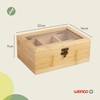 wenco 555128 Tea Box, 6 Compartments, Bamboo Tea Storage, Tea