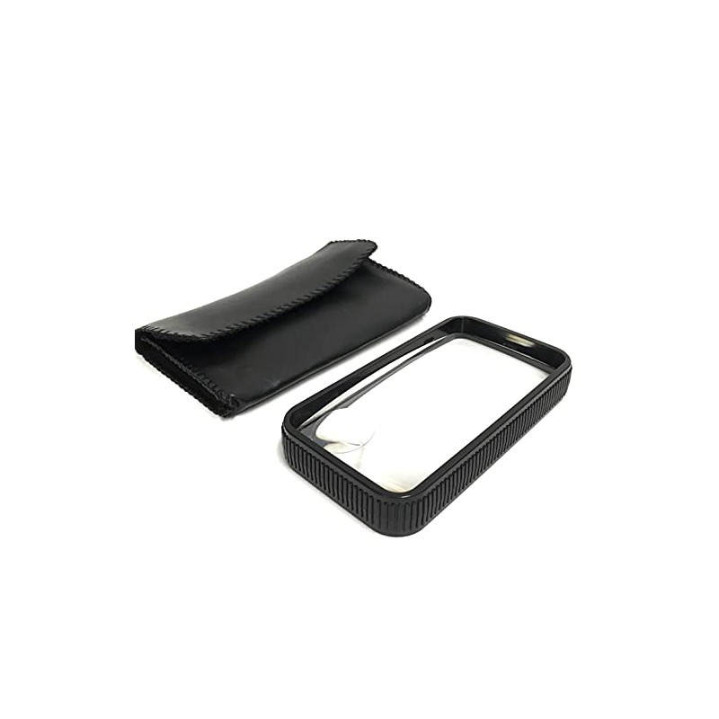 3X Large Rectangular Handheld Pocket Magnifier with 2"x4" Lens and