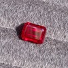 Lab Created Ruby Emerald Cut Loose Gemstone, Vivid Red Synthetic