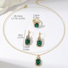 Green Jewelry Sets for Women Necklace and Earring Set Rhinestone
