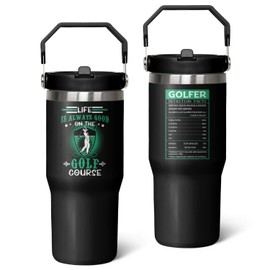30 Oz Golf Tumbler Gifts for Men, golf cup Gift Golfing Lovers, Stainless Steel Insulated Golf Mug with Handle and Straw Gifts for Birthday, Fathers Day, Christmas