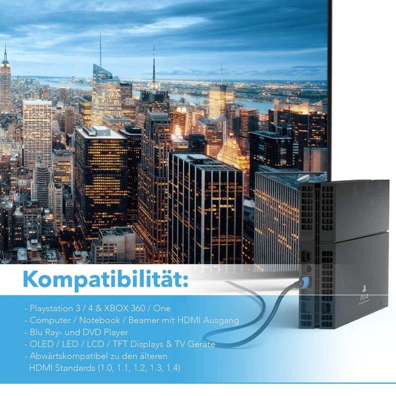 HDMI Cable 2.0, a/b, U-HD, 4 K 1,5m