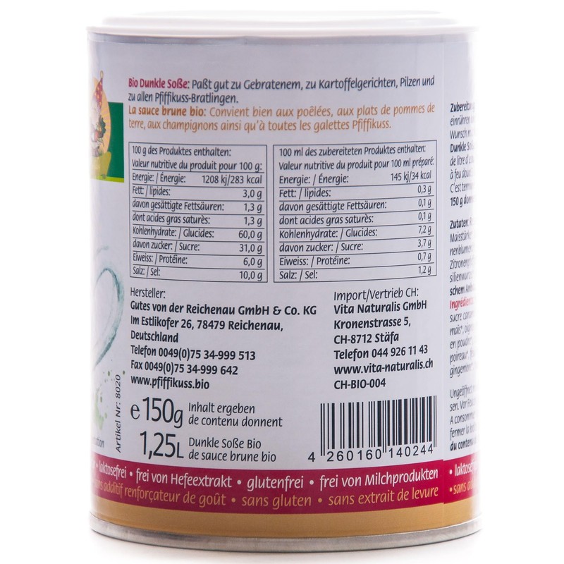 Pfiffikuss Dark Sauce Organic 150 g