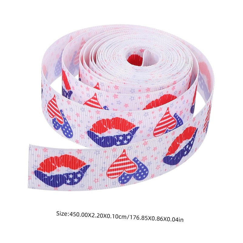 KONTONTY 1 Roll Independence Day Ribbon Yards Wide Festive Wrapping