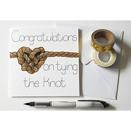 Congratulations on Tying the Knot Wedding Day Card for Newlyweds, Bride and Groom