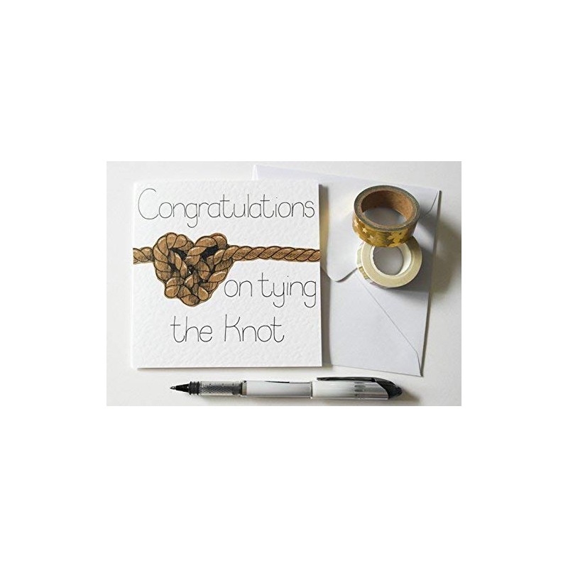 Congratulations on Tying the Knot Wedding Day Card for Newlyweds,