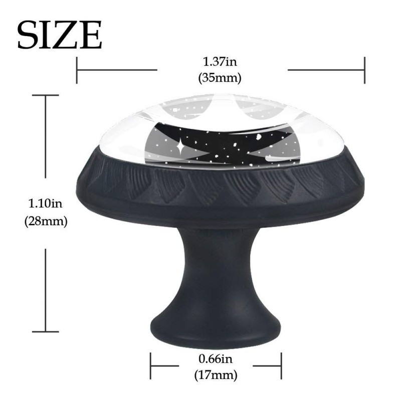Lilibeely 4 Pieces Set Cabinets Hardware Round Furniture Knobs Dog