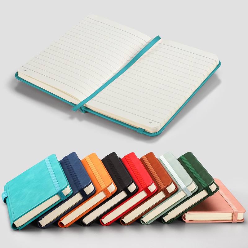 RETTACY Pocket Notebook A6 Mini Notepad 2 Pack Small Hardcover