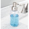 mDesign Round Plastic Refillable Liquid Soap Dispenser Pump Bottle for