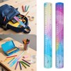 30cm Gradient Colored Bendy Ruler Shatterproof Straight Edge Soft Bendable