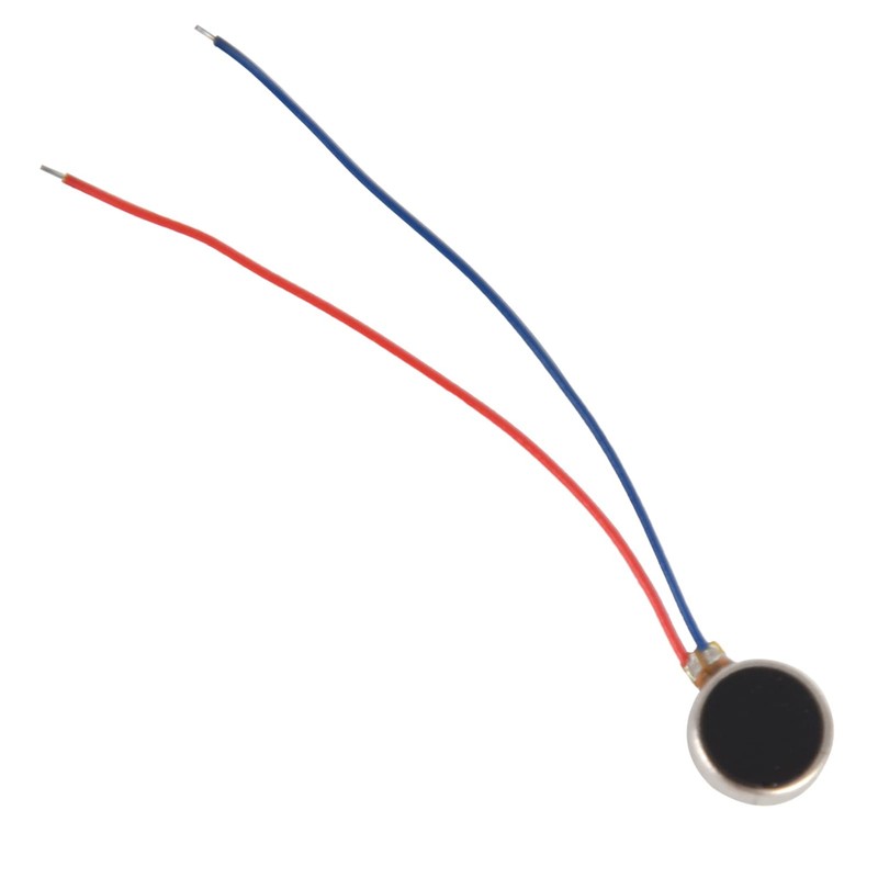 Pack of 20 Mini Vibration Motors, Tiny 2 Wires Flat