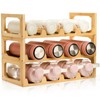 Pumtus 3 Tier Bamboo Water Bottle Organizer, Stackable Bottle Storage