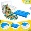 Vicenpal 4 Pack Toy Storage Containers with Lids Brick Shaped