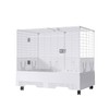 Oneluck Deluxe Rolling Bunny Hutch with Urine Guard,Small Rabbit Cage
