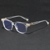 Oversized Blue Light Glasses for Women – Rhinestone Decor Computer