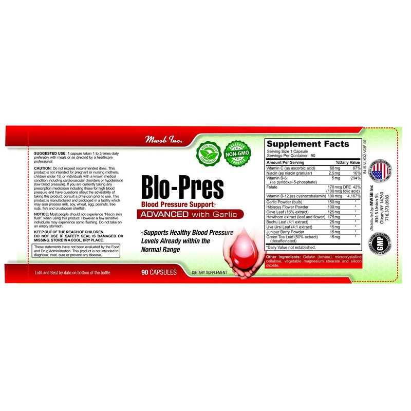 Blo-Pres Blood Pressure Support - Blopres Supports Healthy Blood Pressure